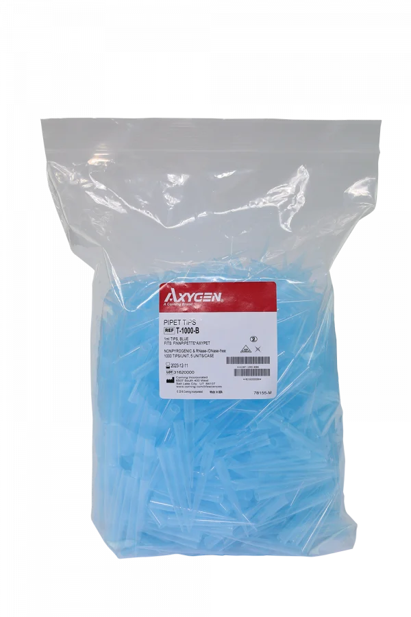 Pipette Tips 1000 µL Blue Universal Fit, Beveled, Bulk 1000 pcs