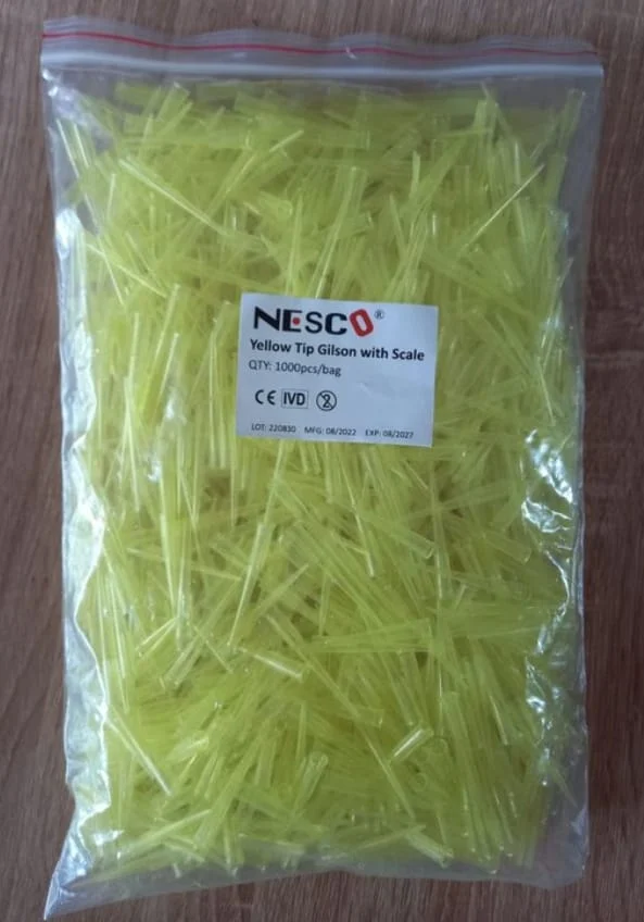 Yellow Tip 10–200 µL with Scale 1000 pcs